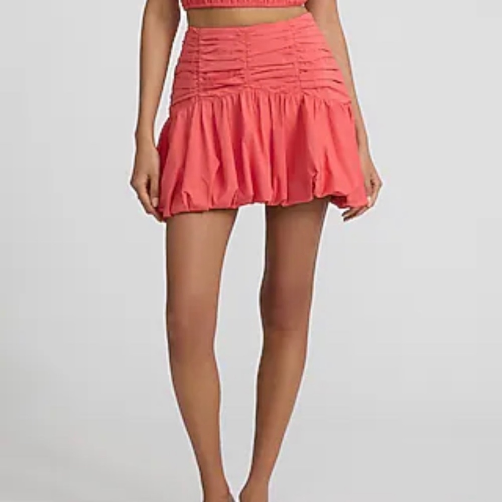 Express High Waisted Ruched Bubble Skirt NWT